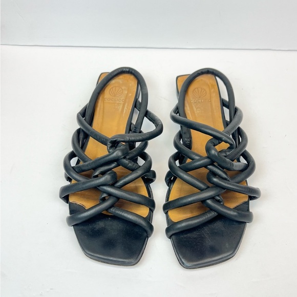 COCLICO Black Strappy Sandals US 8 Euro 39 Leather Made In Spain. - Picture 4 of 12